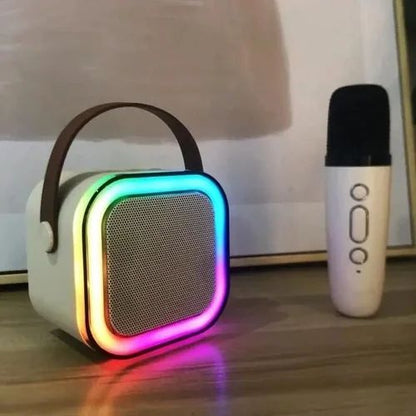 Aesthetic Wireless Speaker with Mic and LED Lights