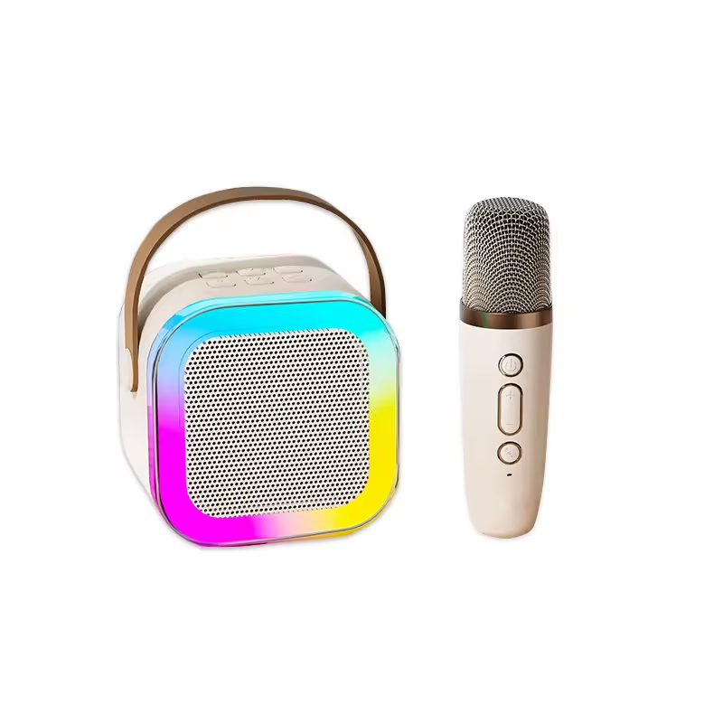 Aesthetic Wireless Speaker with Mic and LED Lights