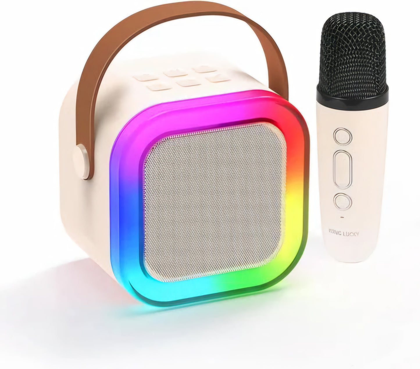 Aesthetic Wireless Speaker with Mic and LED Lights